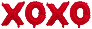 40" Letter Set XOXO Red Mylar Balloon