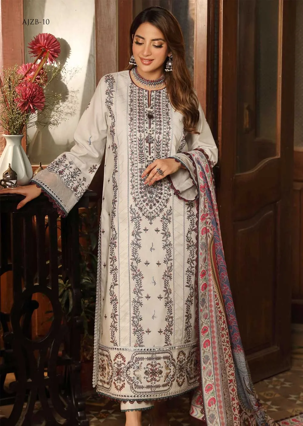 AJZB-10 - Unstitched - Zarq Barq Collection by Asim Jofa 2023