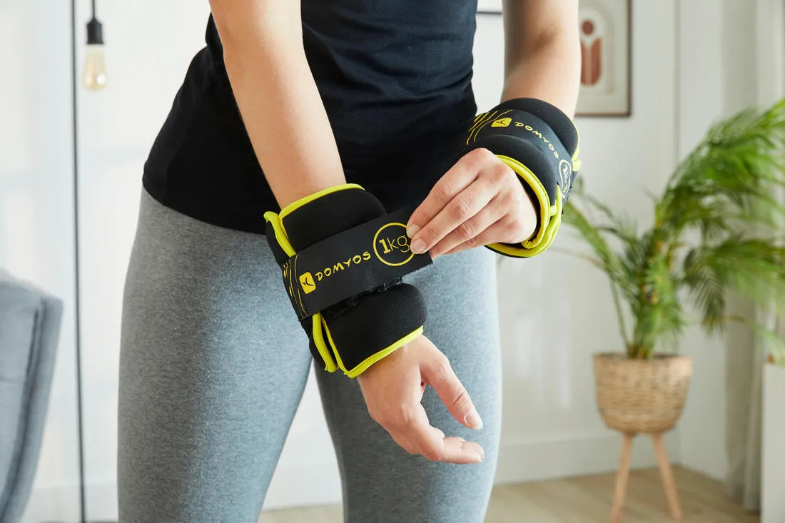 Ankle/Wrist Weights 1 kg x 2 - Yellow