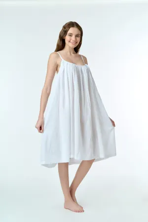 Arabella White Hail Spot Slip Nightie