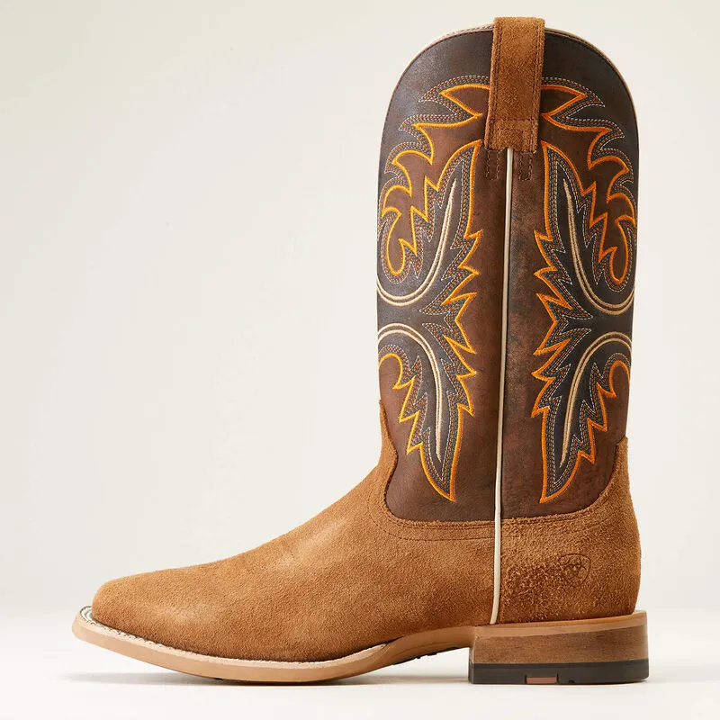 Ariat Men's Brushrider Western Boot in Suntan Roughout