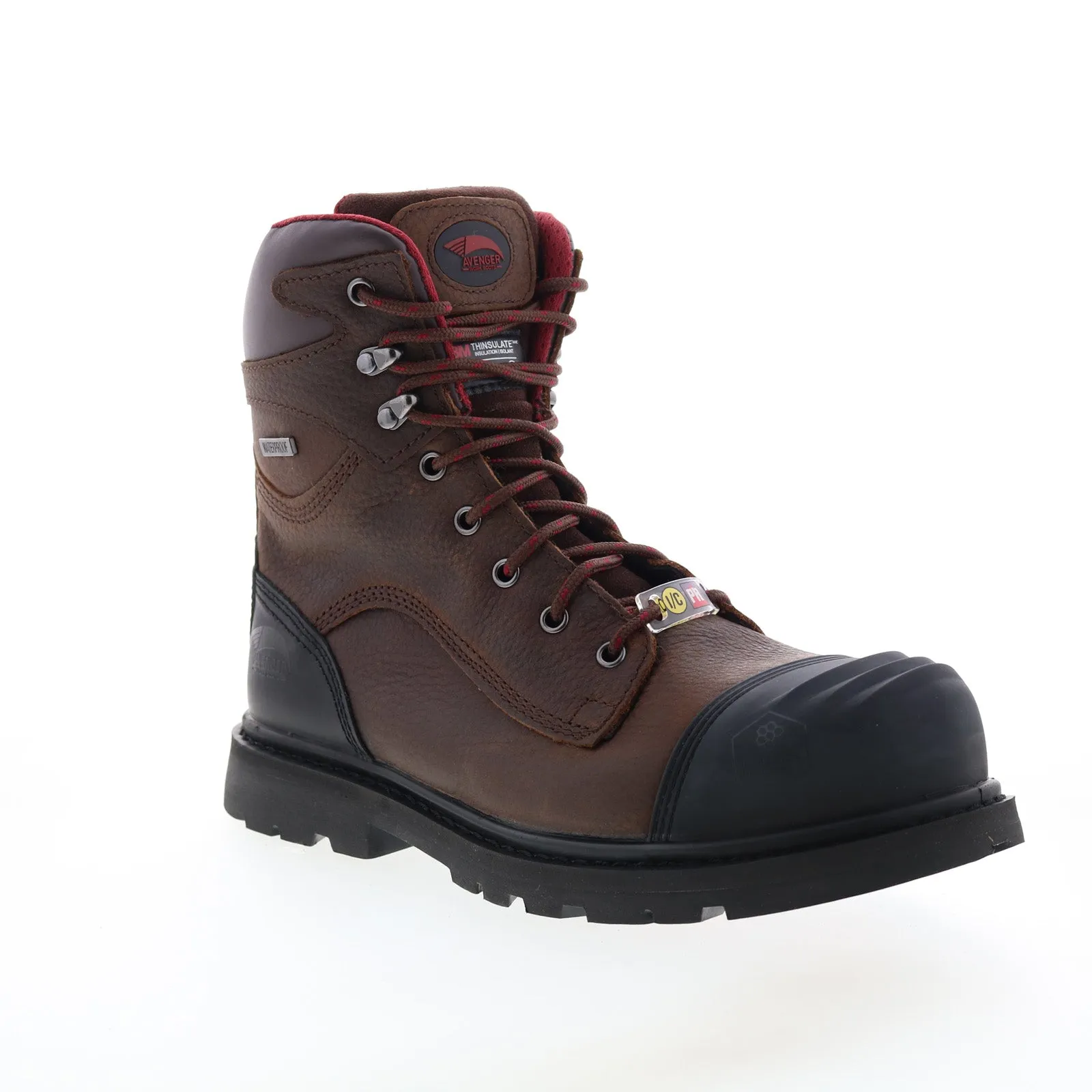 Avenger 200G Insulated Carbon Toe Electrical Hazard WP Mens Brown Work Boots