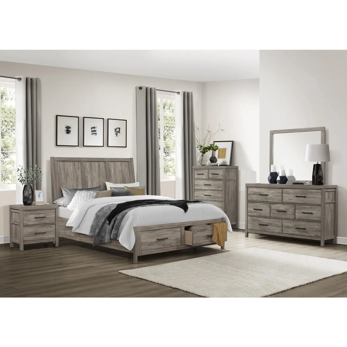 Bainbridge Queen Platform Bed with Footboard Storage