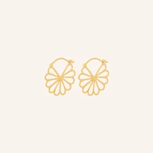 Bellis Earrings in Silver and Gold Plated Silver by Pernille Corydon