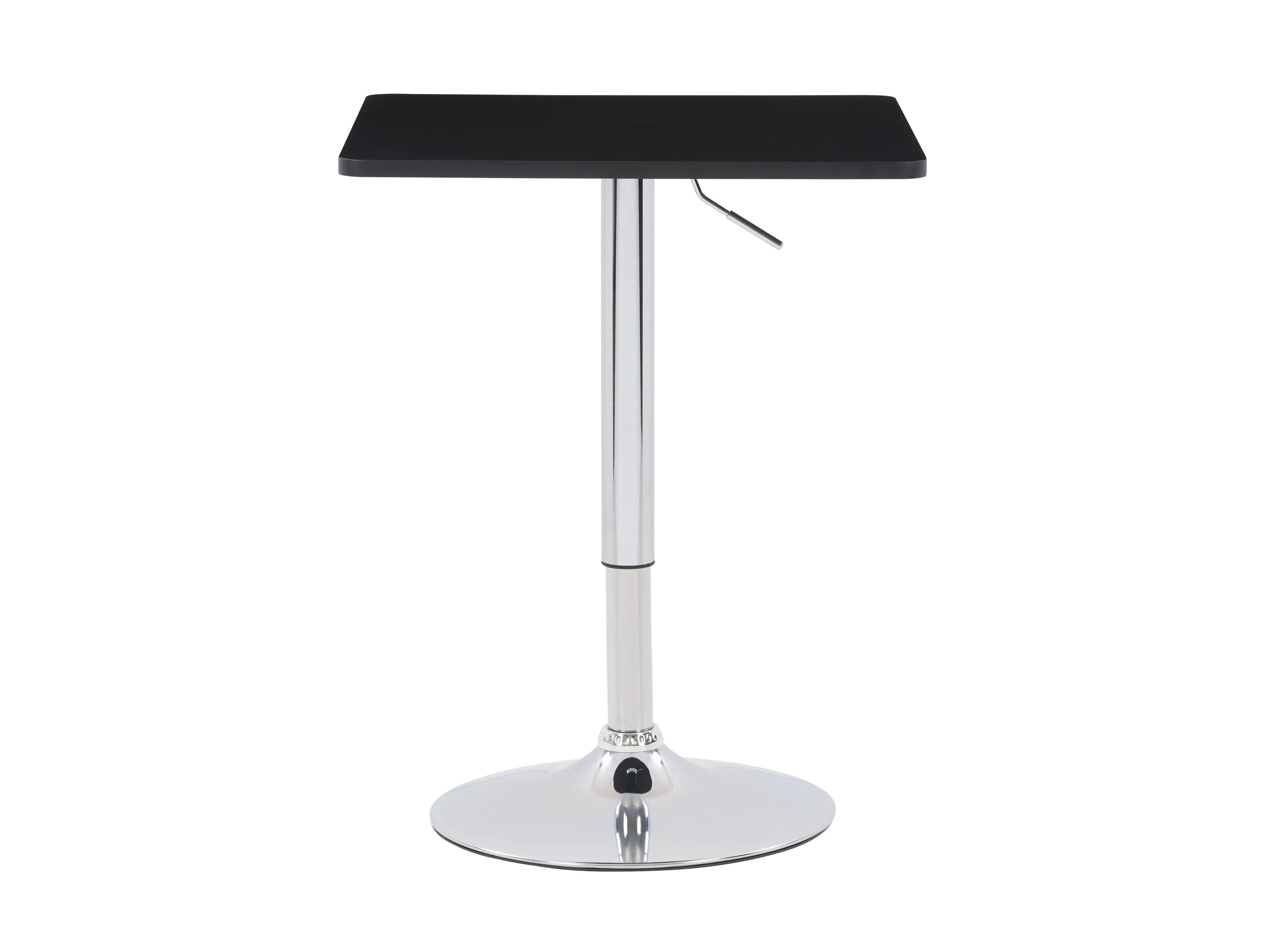 Black Adjustable Height Square Bar Table