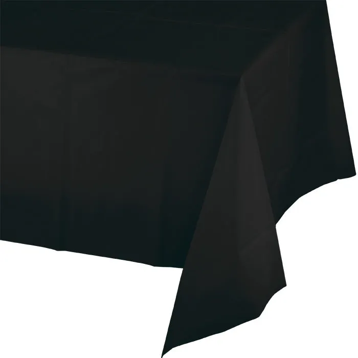 Black Velvet Tablecover Plastic 54" X 108"