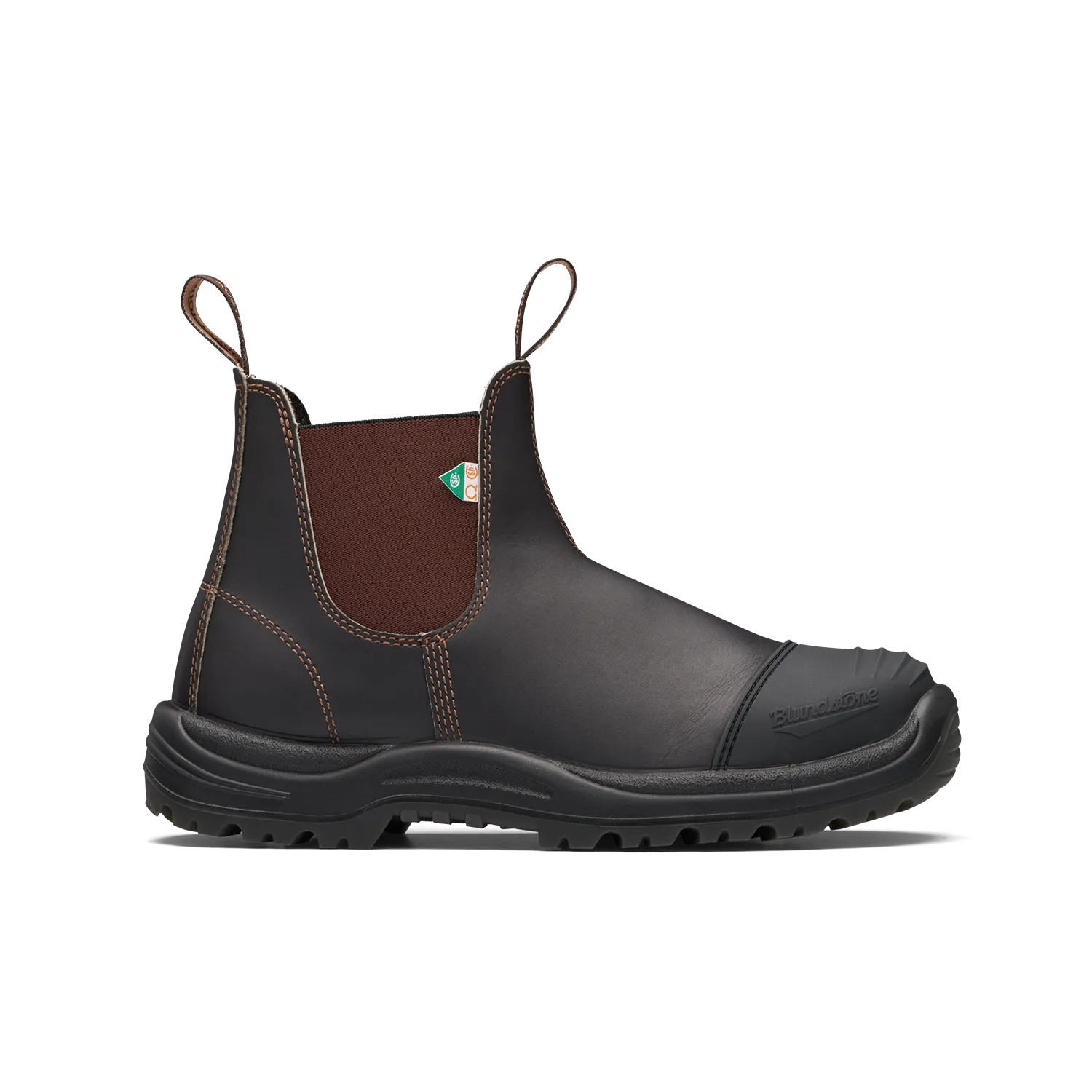 Blundstone 167 - Work & Safety Boot Rubber Toe Cap Stout Brown