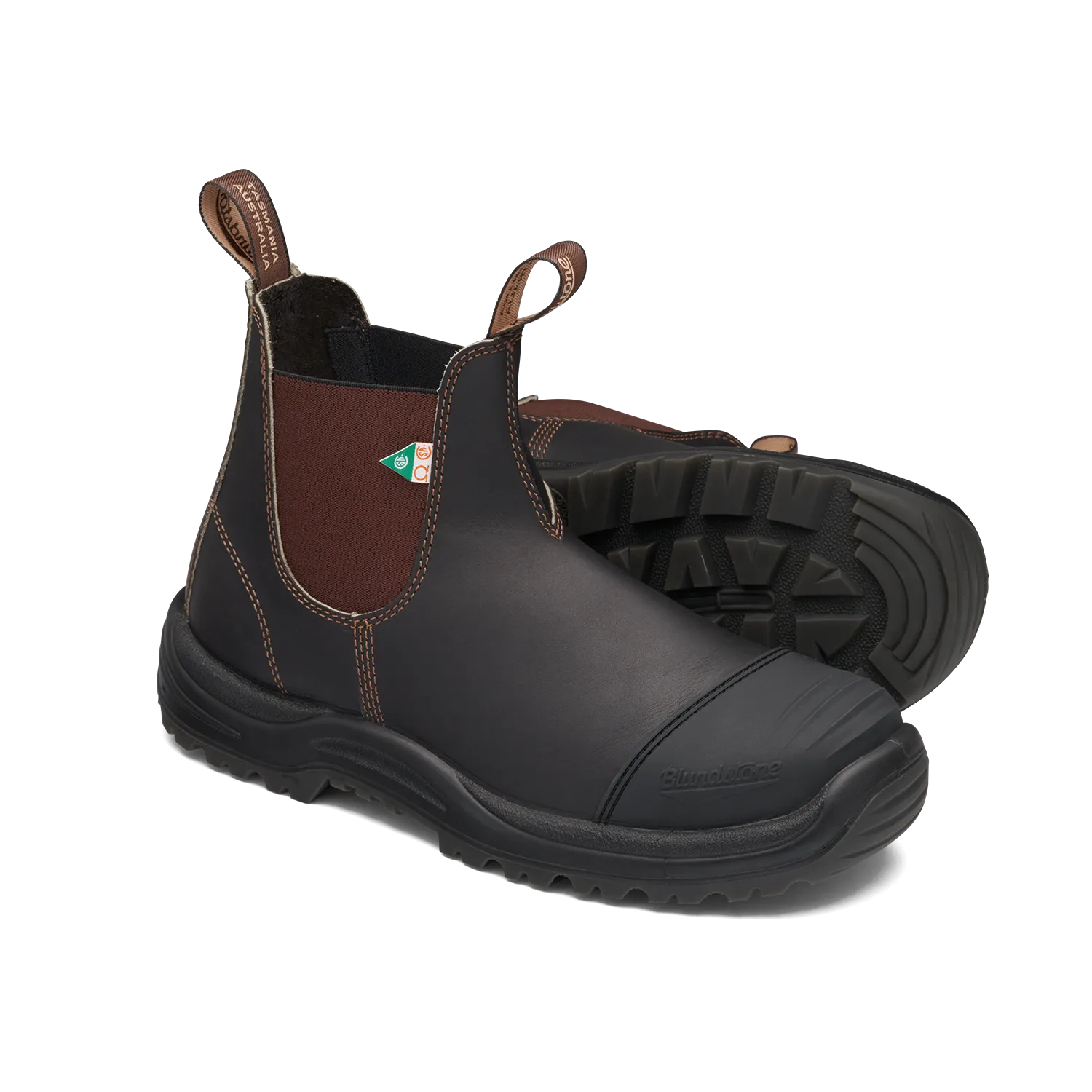 Blundstone 167 - Work & Safety Boot Rubber Toe Cap Stout Brown