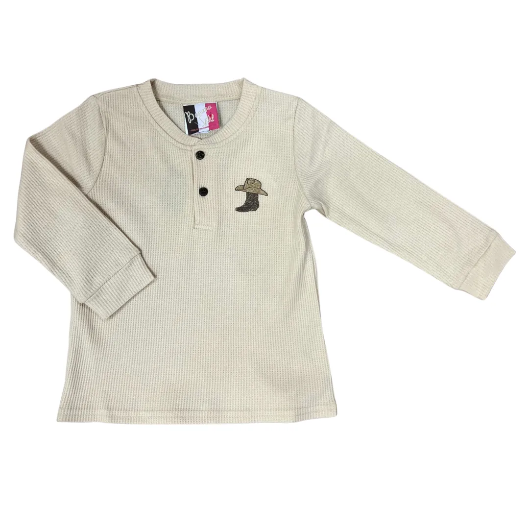 Boys Henley Boots and Hat Shirt