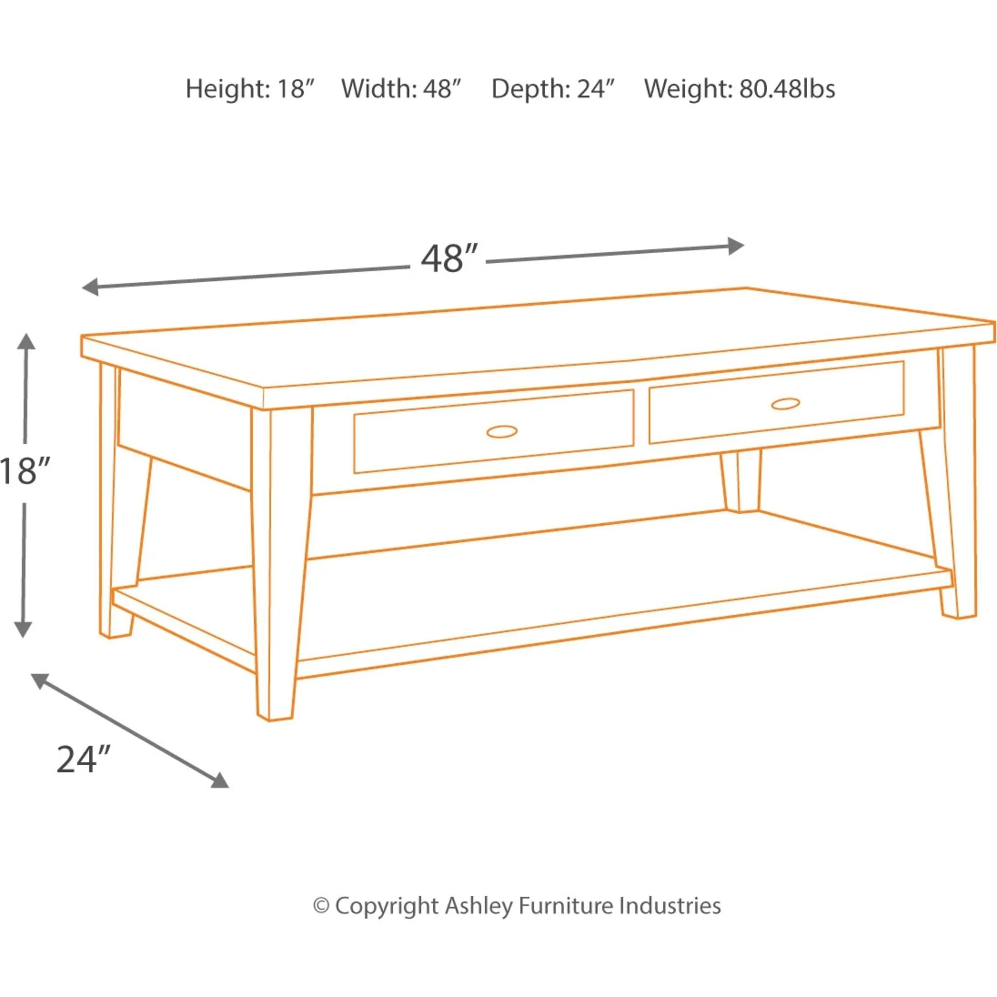 Branbury Rectangle Cocktail Table