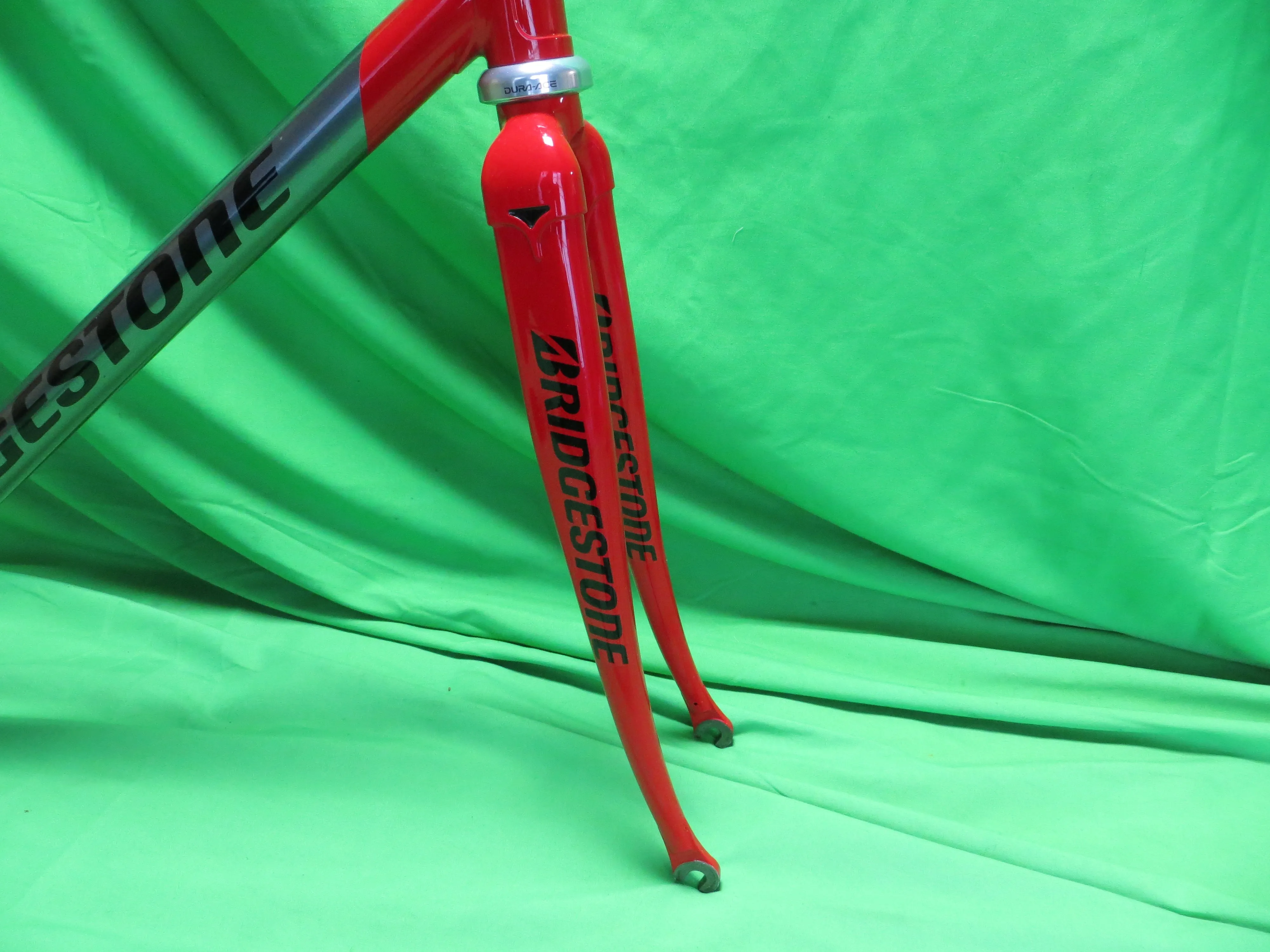 Bridgestone Columbus Max Fork Reynolds 853 // Red Gray Silver Two Tone // 51.5cm