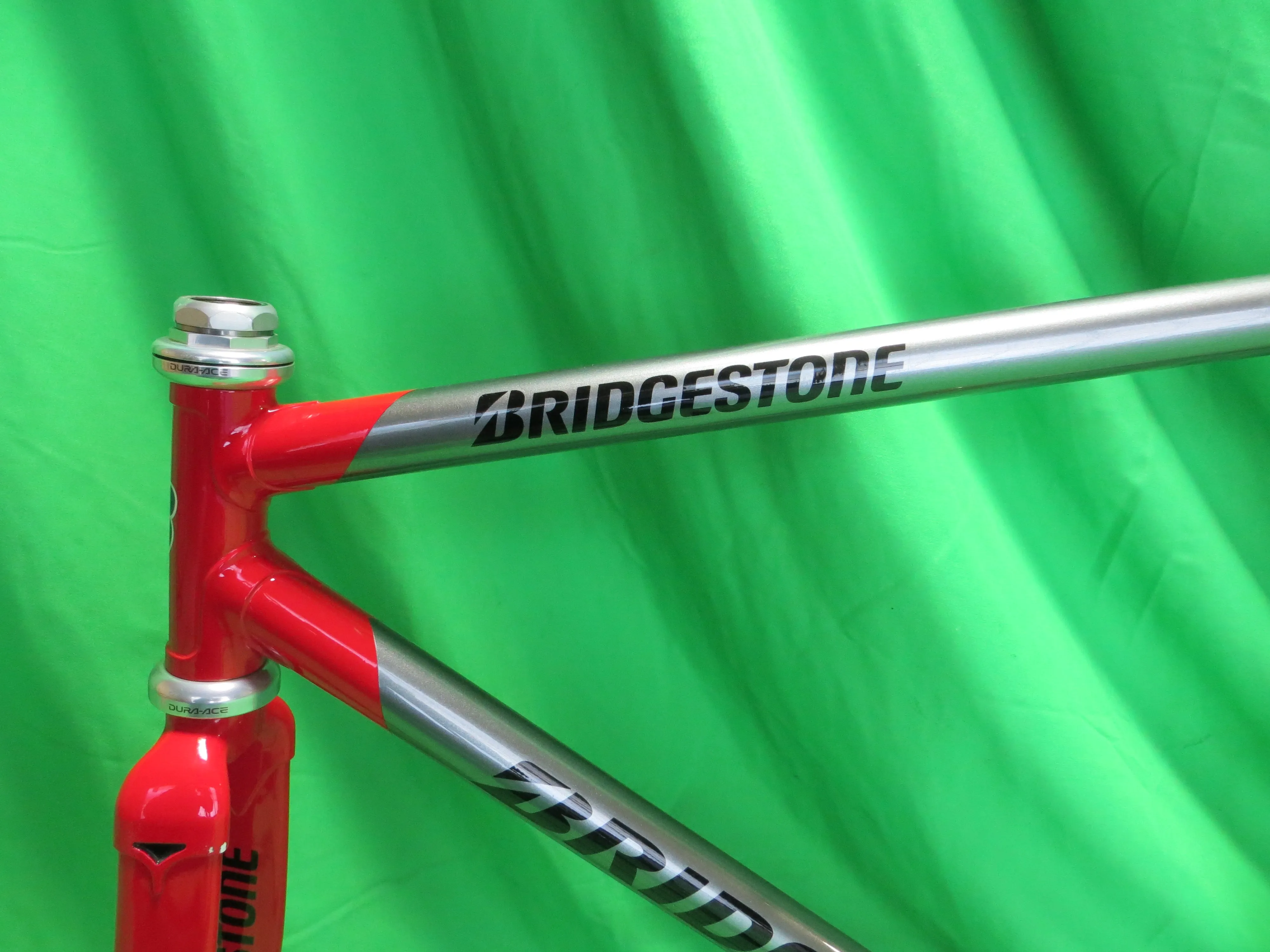 Bridgestone Columbus Max Fork Reynolds 853 // Red Gray Silver Two Tone // 51.5cm