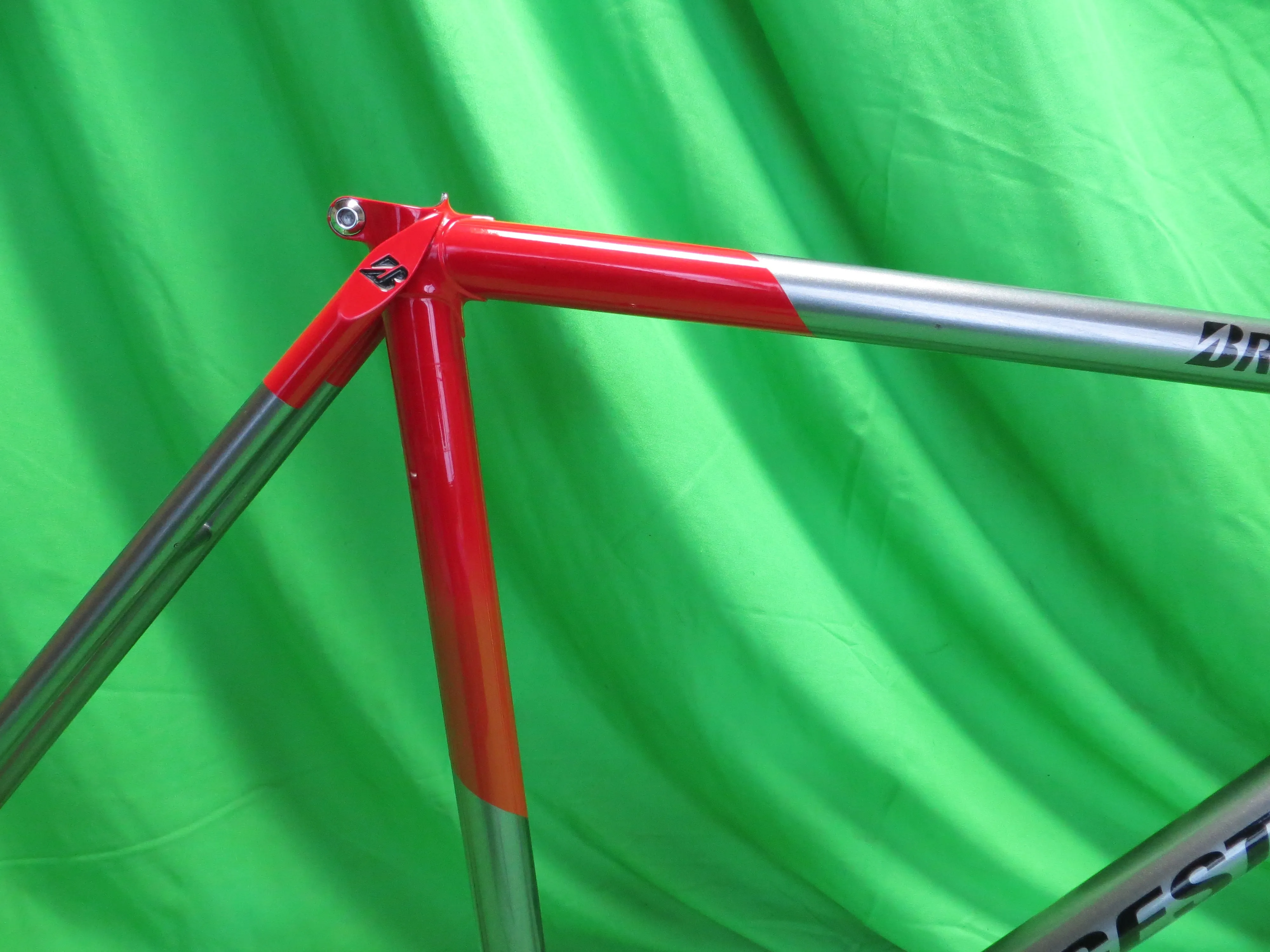 Bridgestone Columbus Max Fork Reynolds 853 // Red Gray Silver Two Tone // 51.5cm