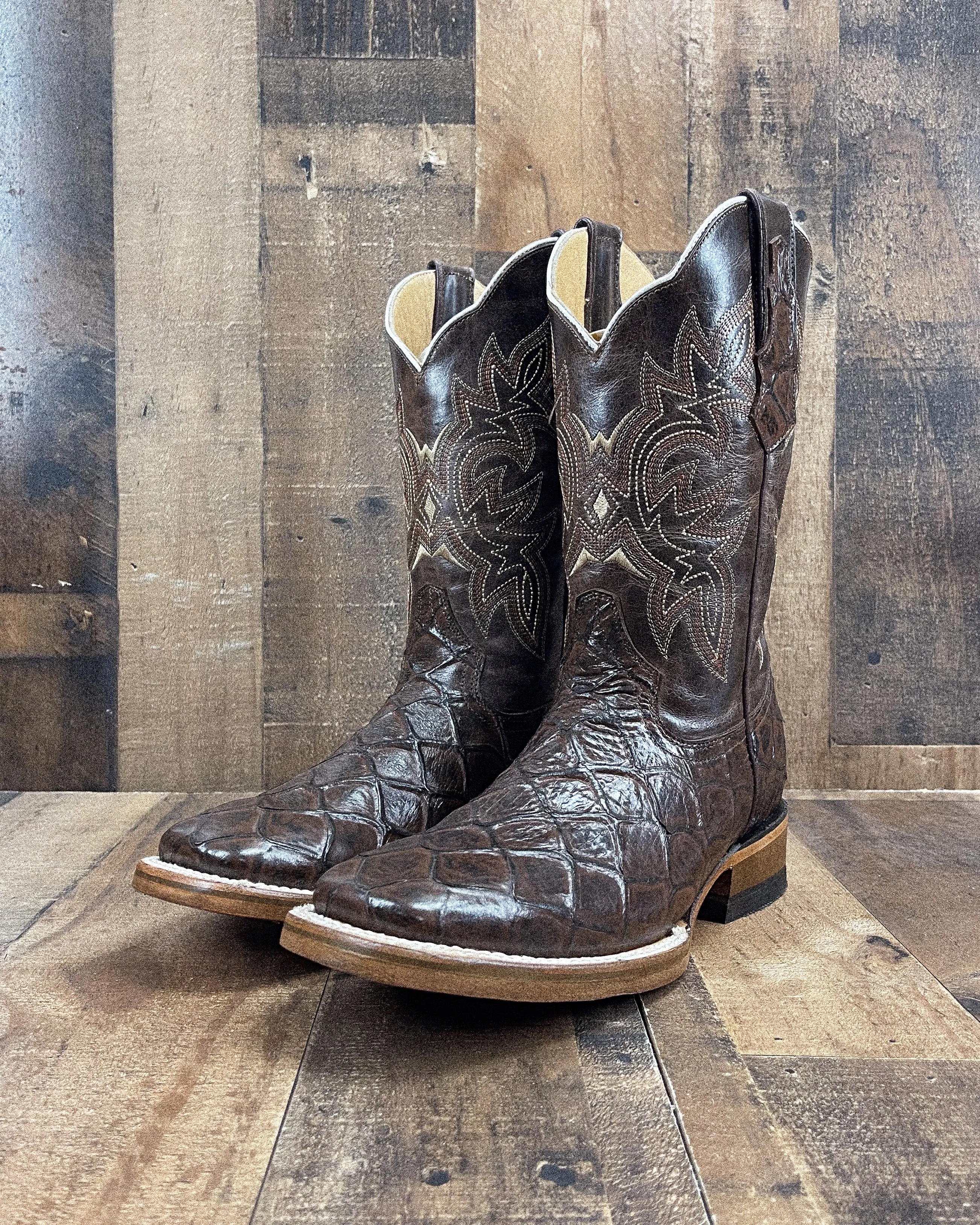 BROWN BASS | MEN SQUARE TOE COWBOY BOOTS