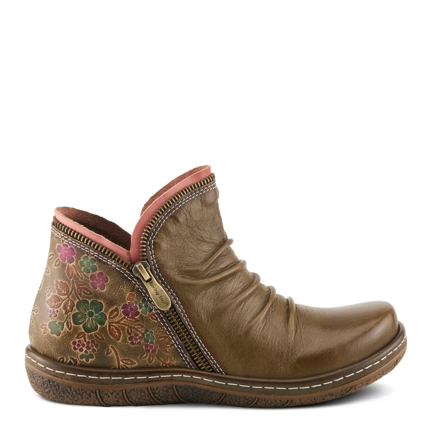 Chesapeak Low Zipper Boot in Olive Green