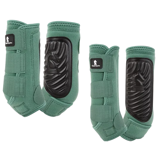 Classic Equine Classic Fit Front and Hind Boot Combo Pack- Spruce