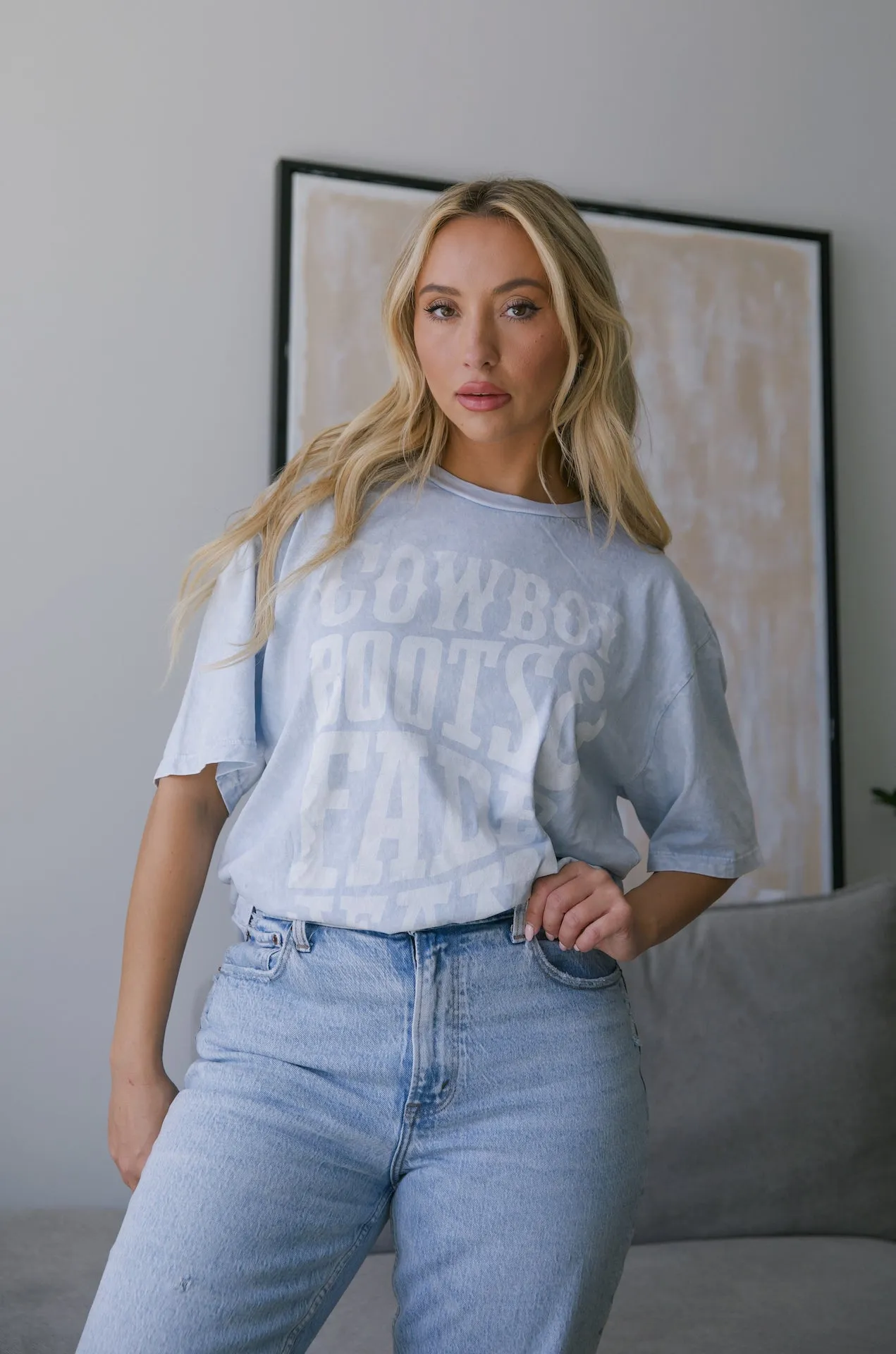 Cowboy Boots & Faded Jeans Graphic Tee