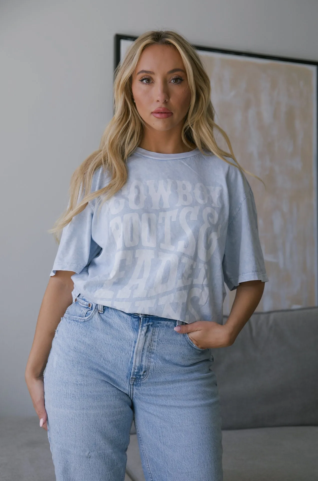 Cowboy Boots & Faded Jeans Graphic Tee