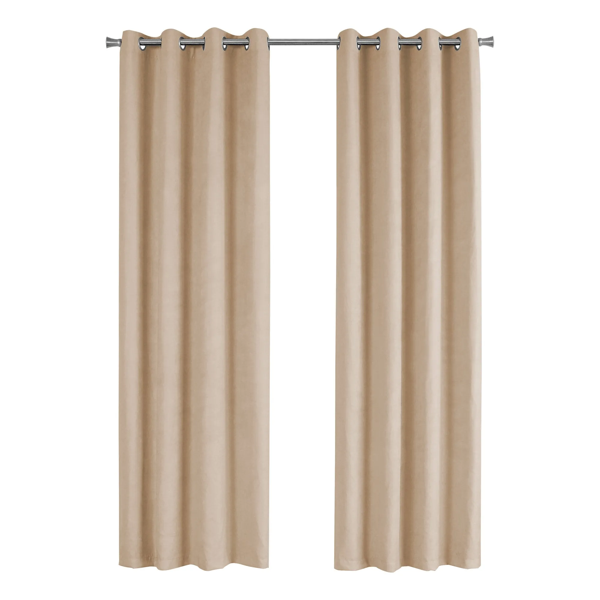 Curtain Panel - 2Pcs / 54"W X 84"H Beige Room Darkening