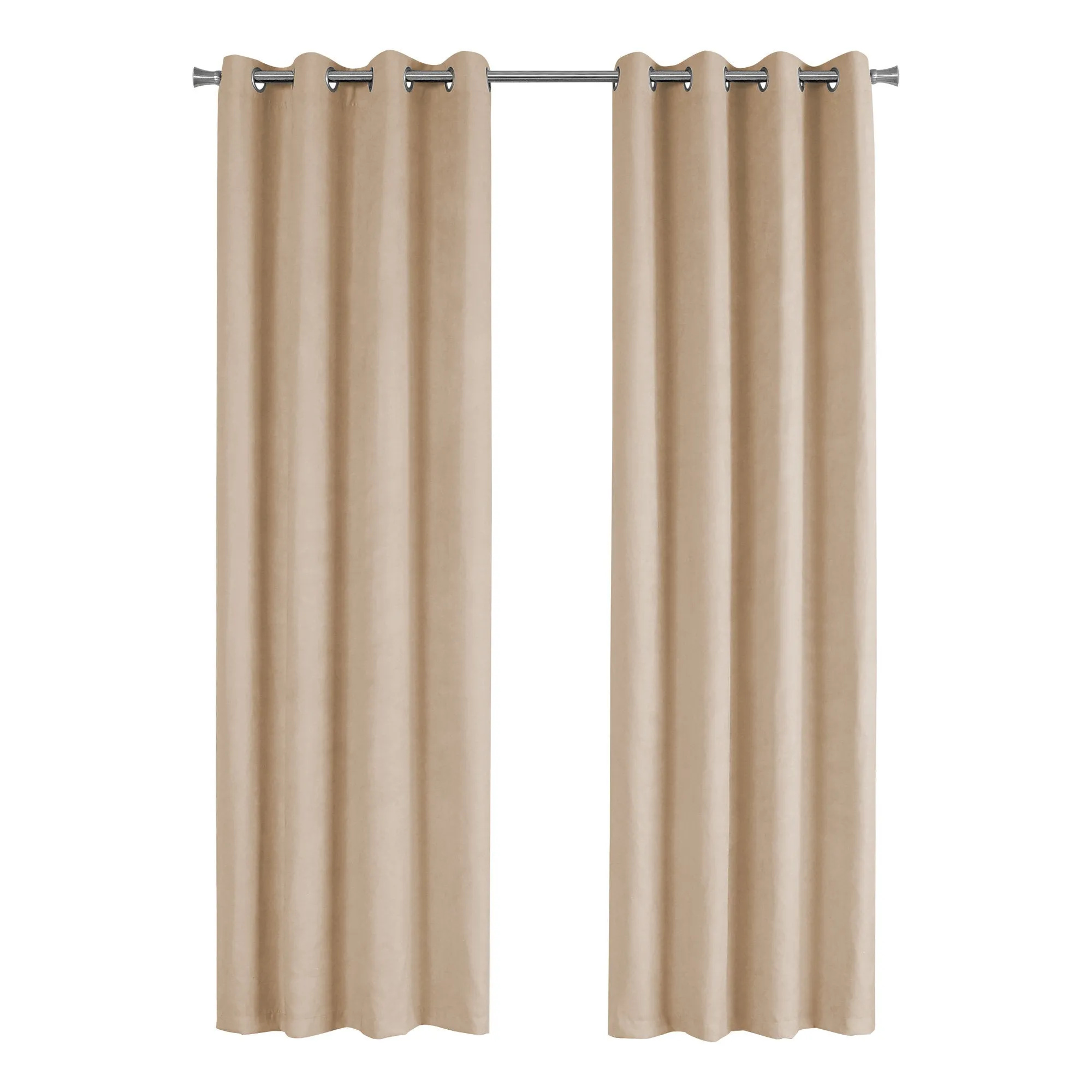 Curtain Panel - 2Pcs / 54"W X 95"H Beige Room Darkening