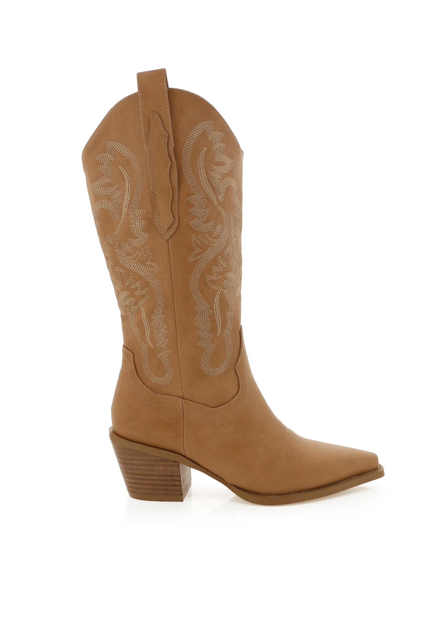 Danilo Western Boots in Camel Brown