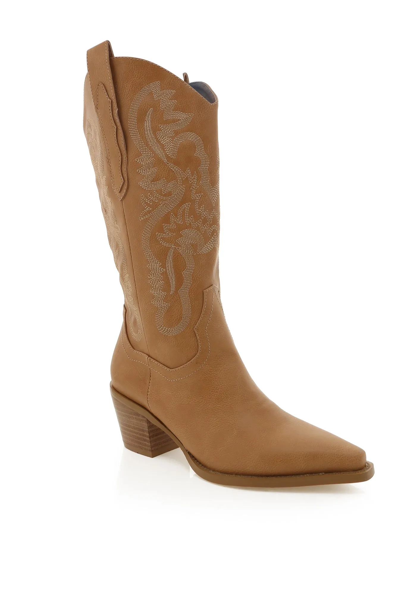 Danilo Western Boots in Camel Brown