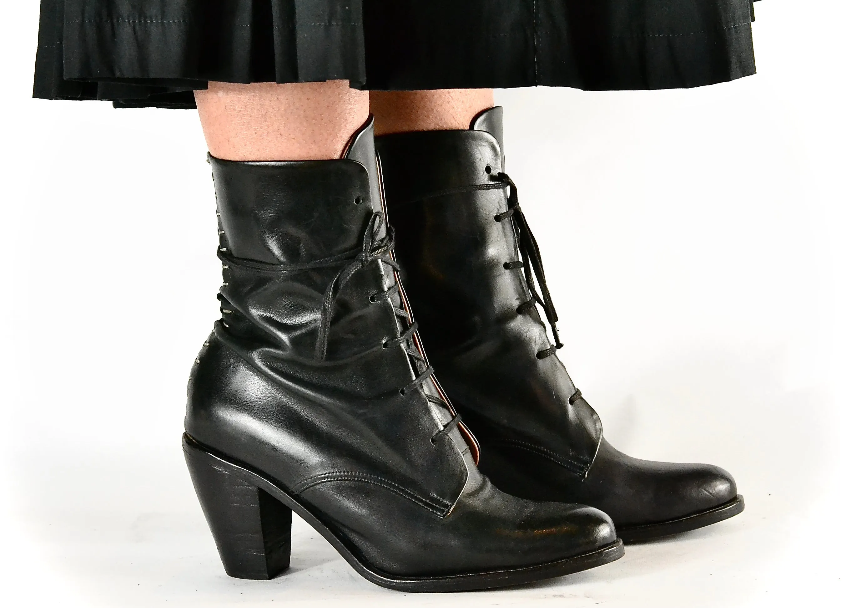 Derby Boot heel   | Black | calf