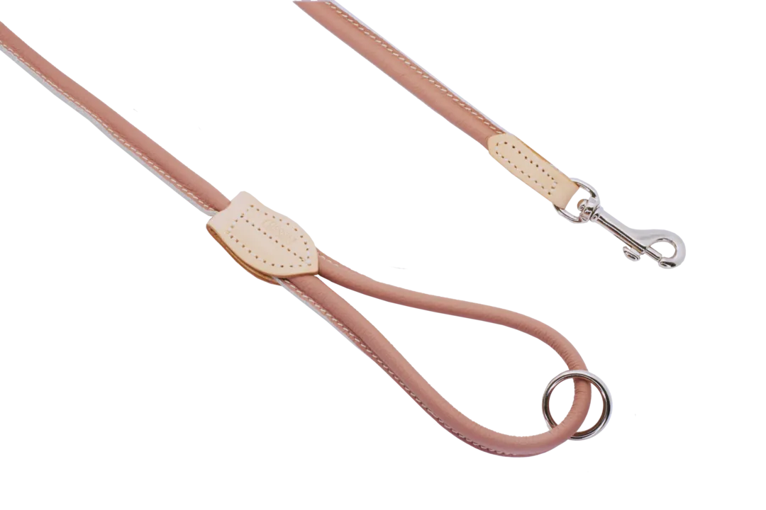 Dogs & Horses Soft Rolled Leather Leads Blush