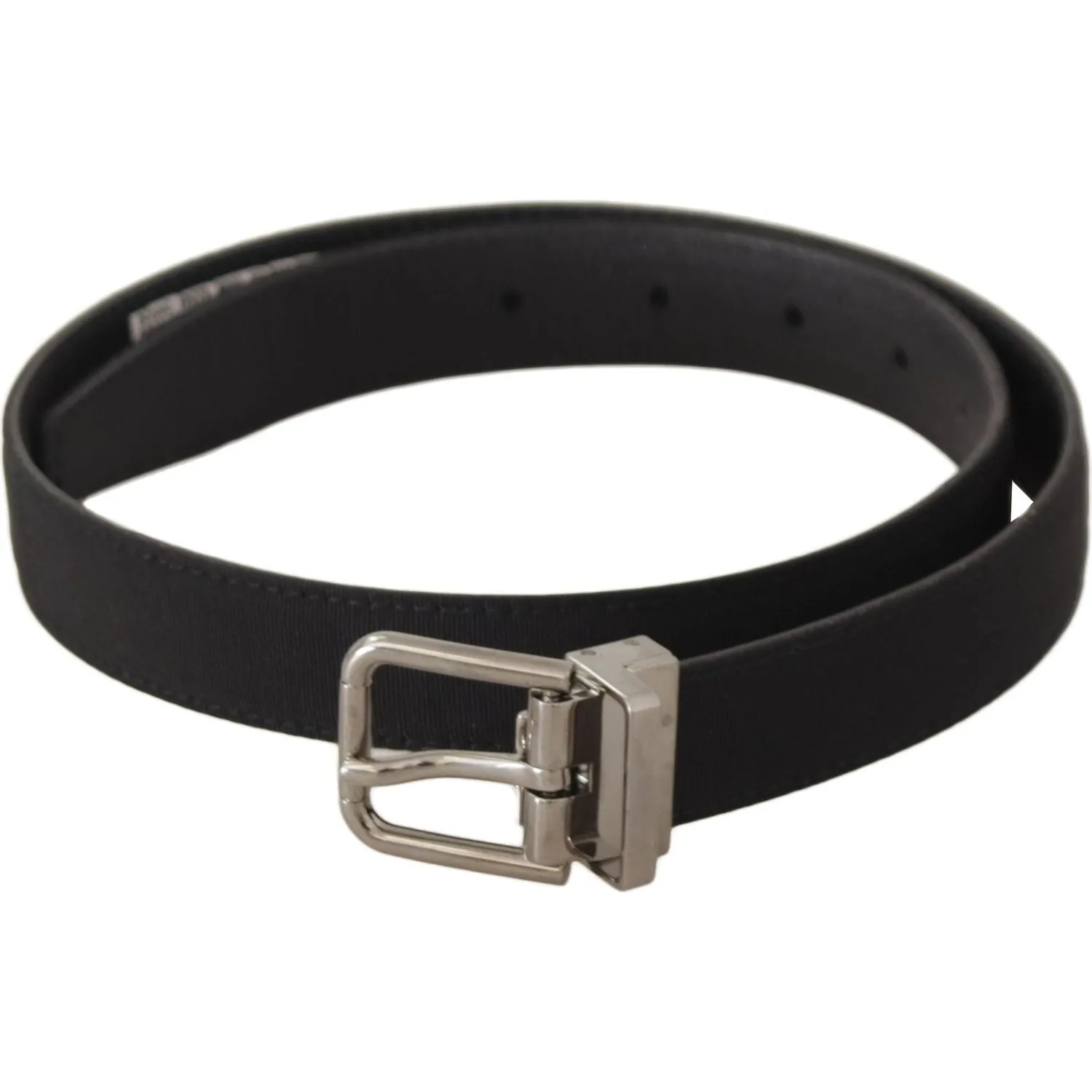 Dolce & Gabbana Elegant Black Canvas & Leather Belt