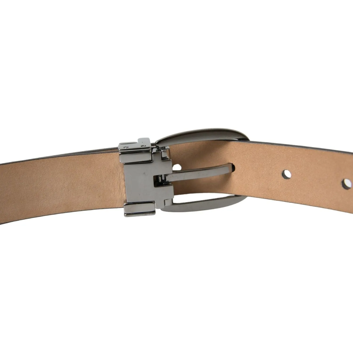 Dolce & Gabbana Elegant Dark Brown Calf Leather Belt