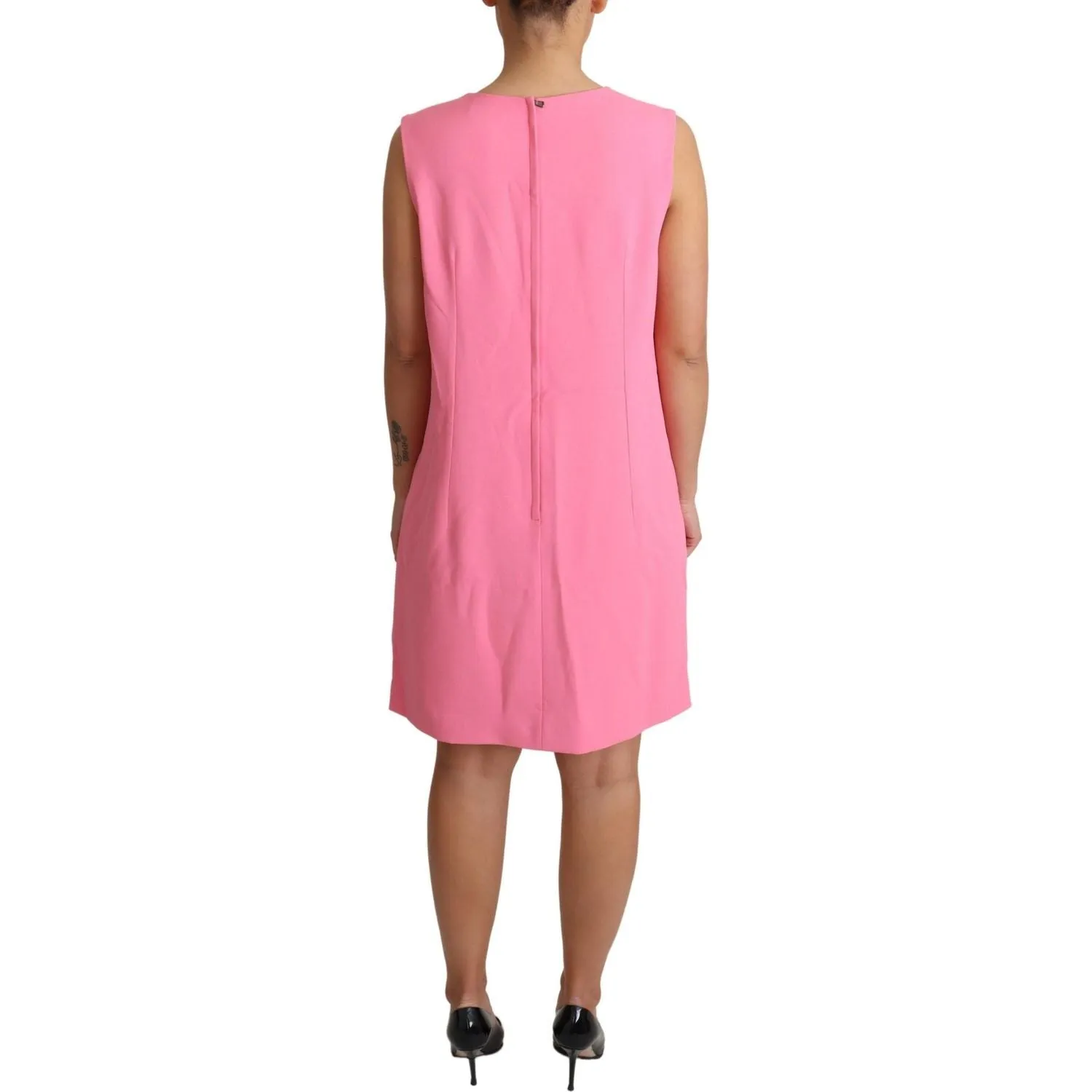 Dolce & Gabbana Elegant Pink Shift Knee Length Dress