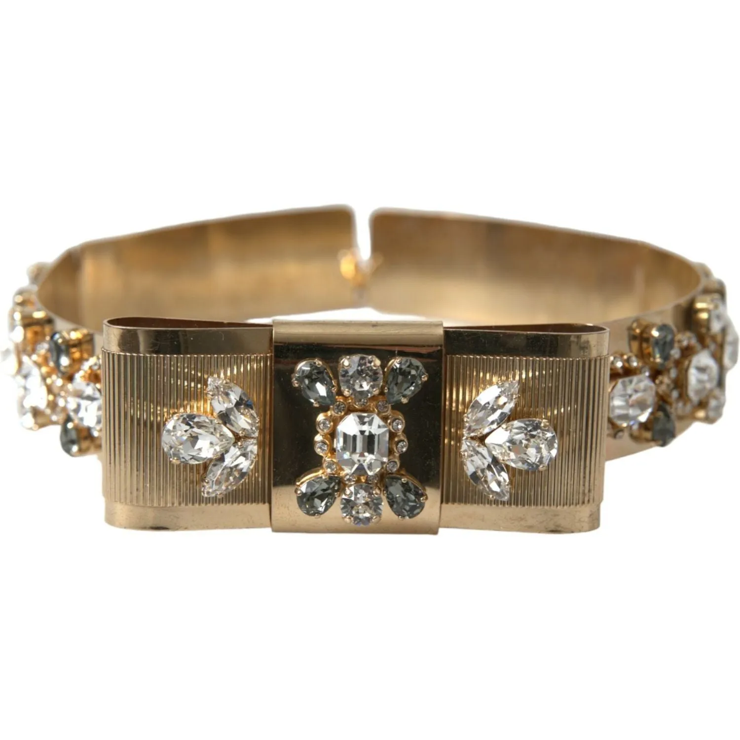 Dolce & Gabbana Gold-Tone Crystal Embellished Waist Belt