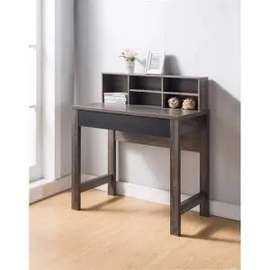 Elegant Desk With Top Storage Option, Brown