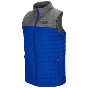 Florida Gators Colosseum Amplitude Puff Full Zip 2 Tone Blue Gray Vest