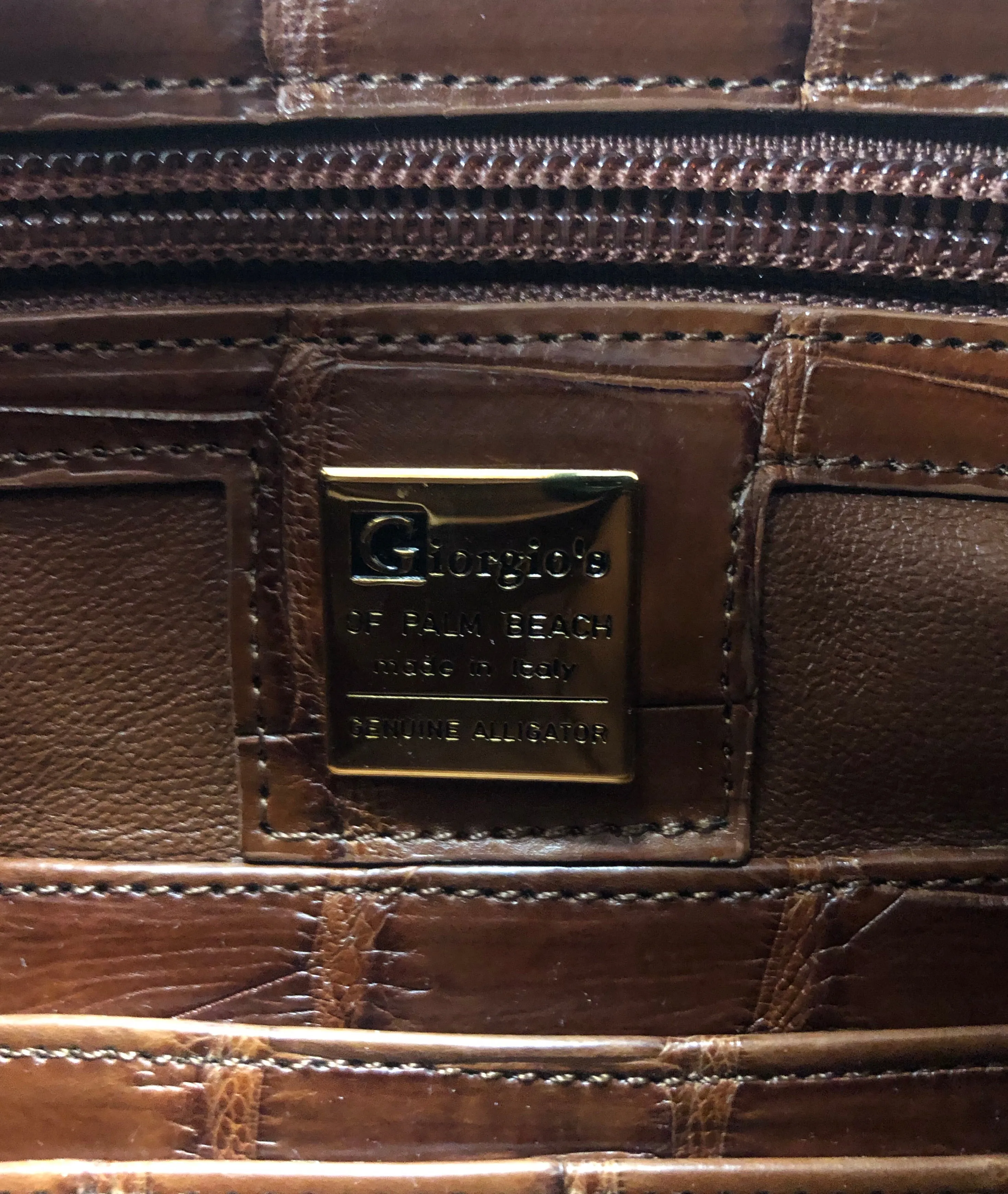 Giorgio’s of Palm Beach Brown Alligator Purse