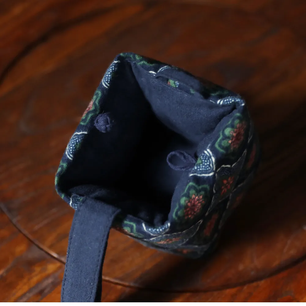 Gohobi Floral Old Pattern Teaware Storage Travel Bag