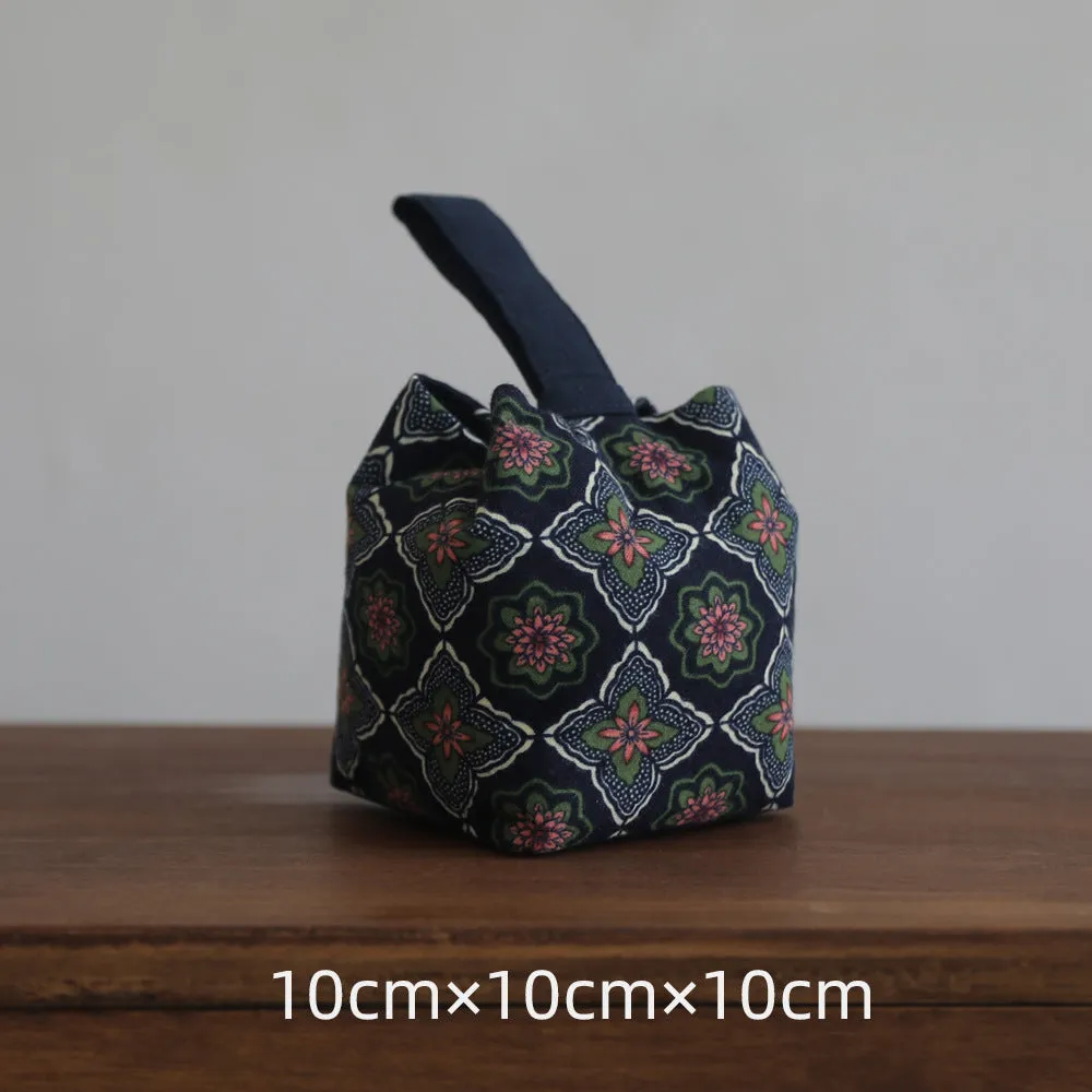 Gohobi Floral Old Pattern Teaware Storage Travel Bag