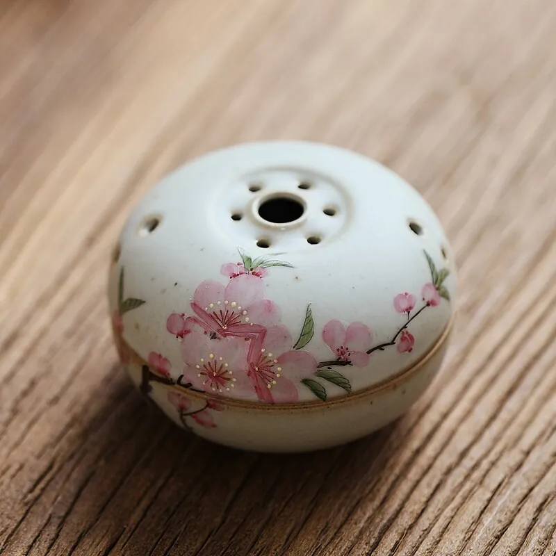 Gohobi Hand-painted Peach Blossom Incense Holder