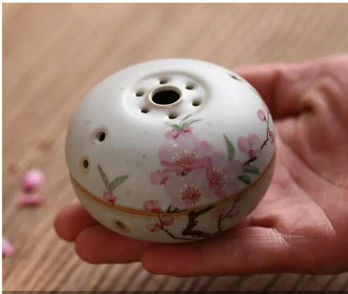 Gohobi Hand-painted Peach Blossom Incense Holder