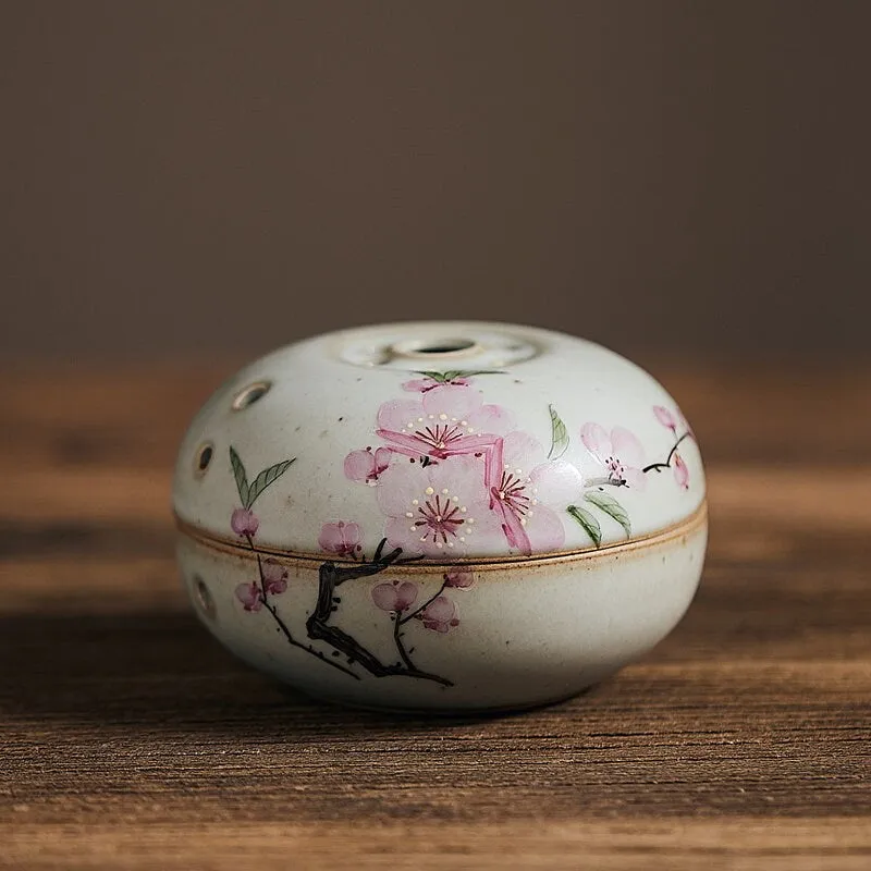 Gohobi Hand-painted Peach Blossom Incense Holder