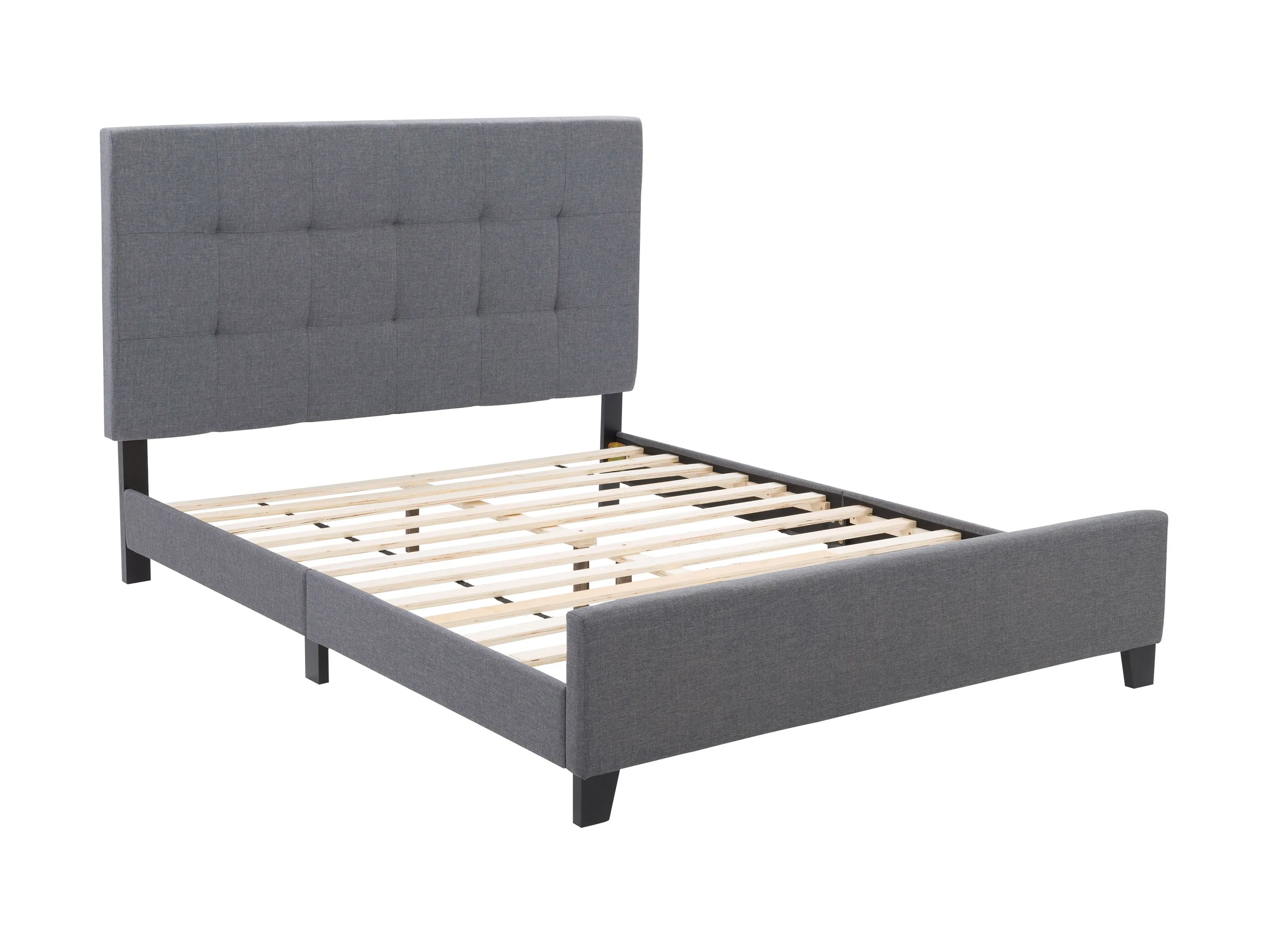 Grey Queen Panel Bed