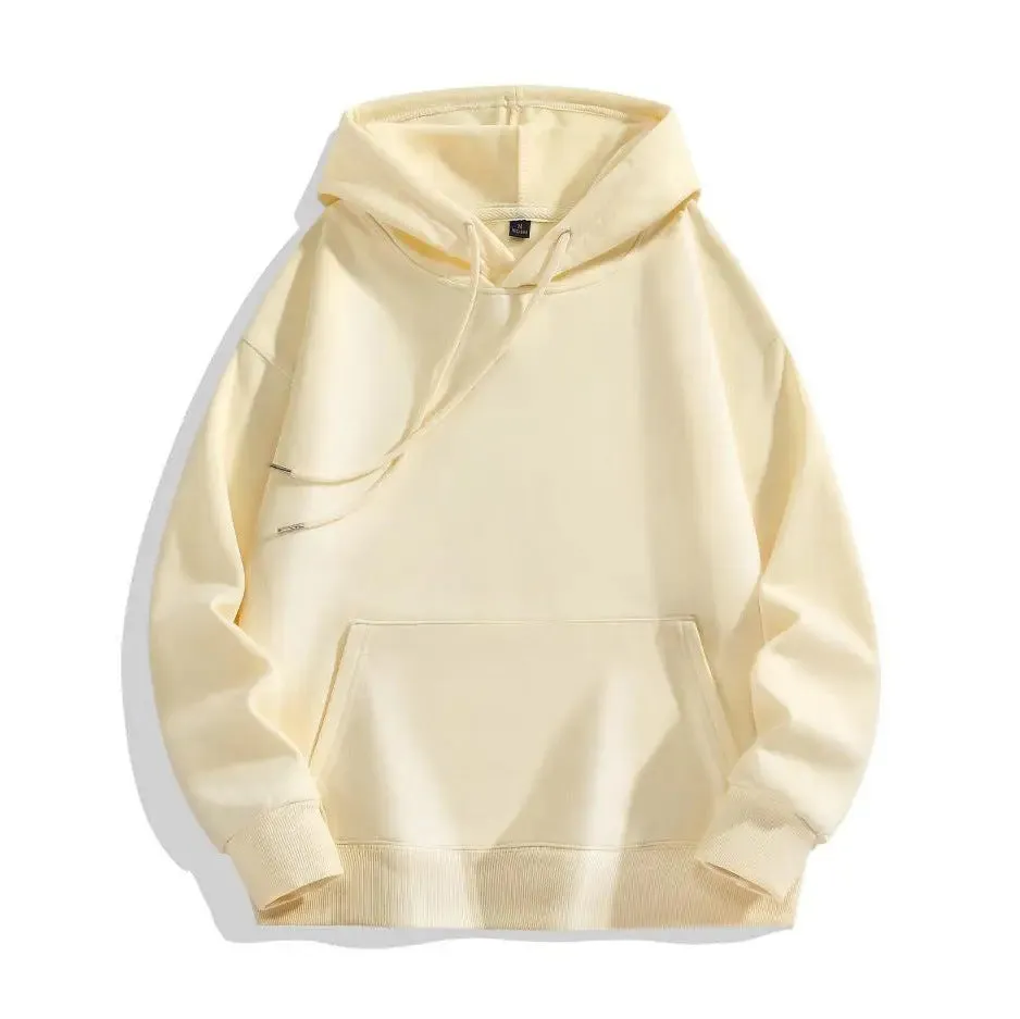 Heavy-duty Pure Cotton Hoodie With Plush Shoulder Loose Jacket