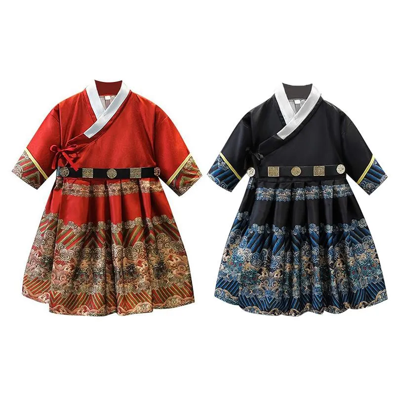 Kids Festive Traditional Chinese New Year Outfit Hanfu