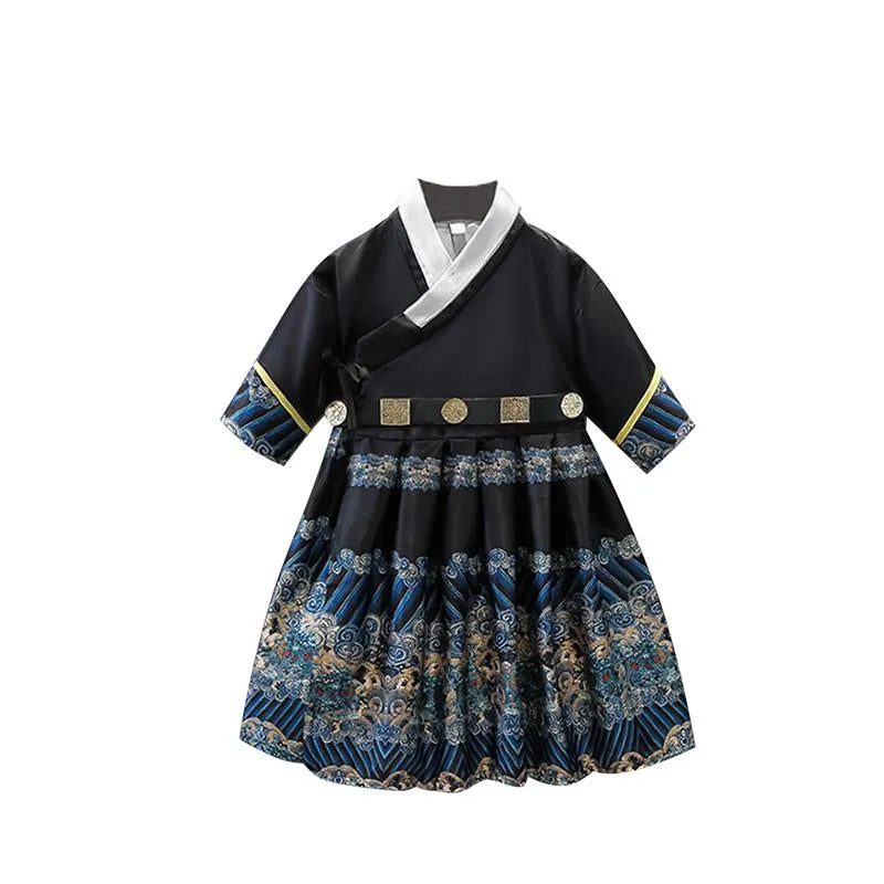 Kids Festive Traditional Chinese New Year Outfit Hanfu