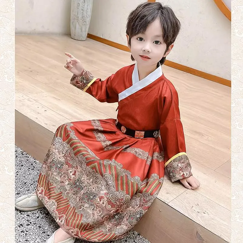 Kids Festive Traditional Chinese New Year Outfit Hanfu