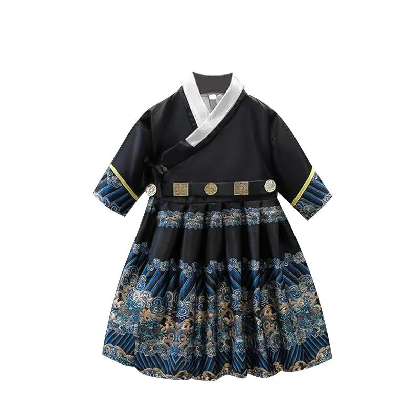 Kids Festive Traditional Chinese New Year Outfit Hanfu