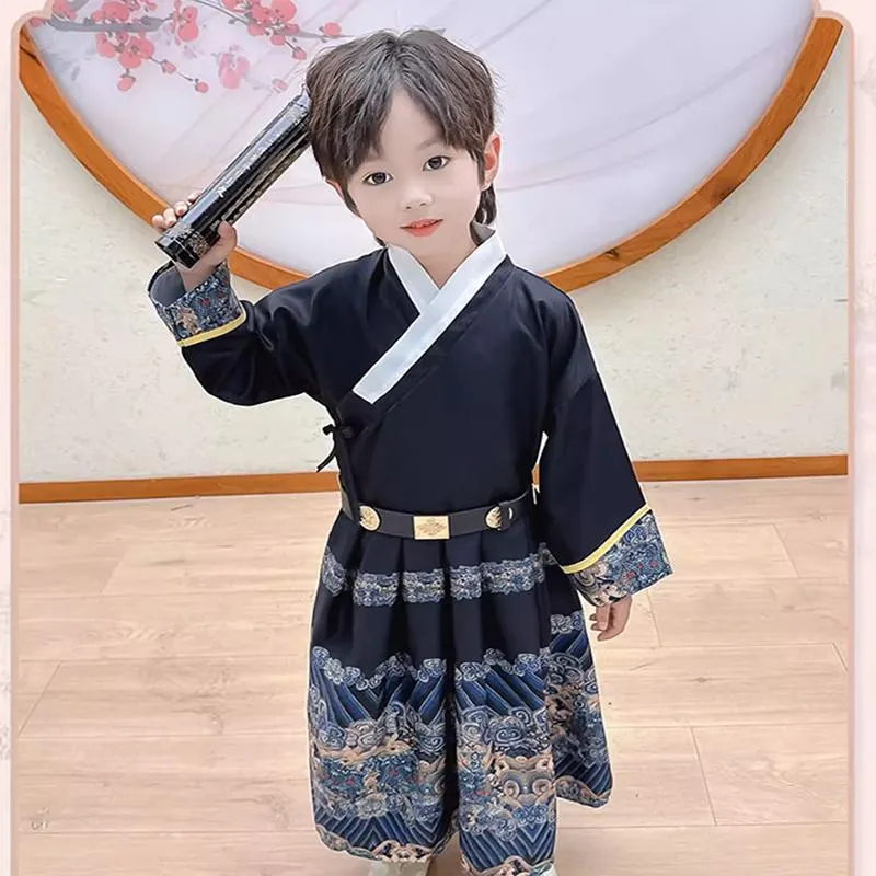 Kids Festive Traditional Chinese New Year Outfit Hanfu