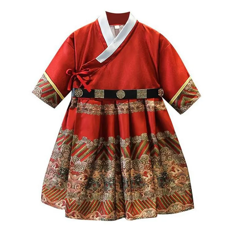 Kids Festive Traditional Chinese New Year Outfit Hanfu