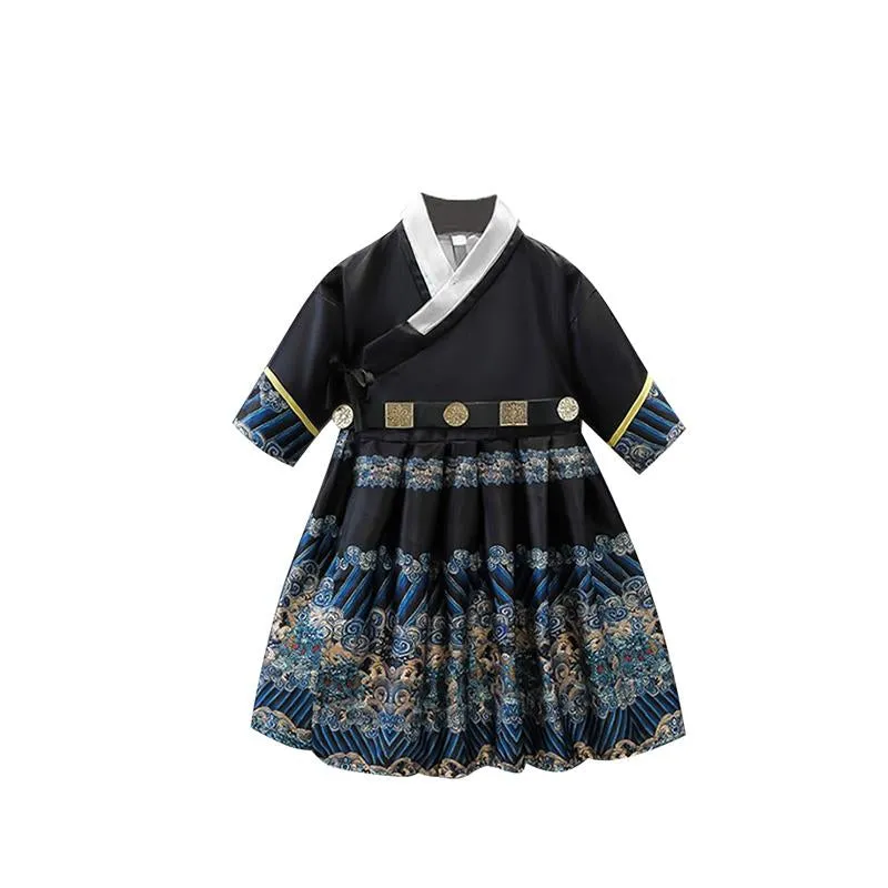 Kids Festive Traditional Chinese New Year Outfit Hanfu