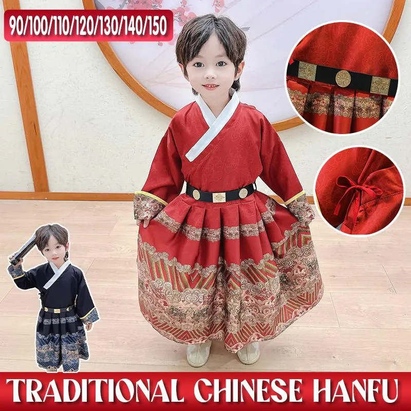 Kids Festive Traditional Chinese New Year Outfit Hanfu